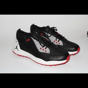 Mens Jordan ADG 2 Golf Shoes Black Lace Up Low